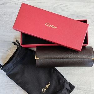 NWOT CARTIER Men's leather travel watch roll